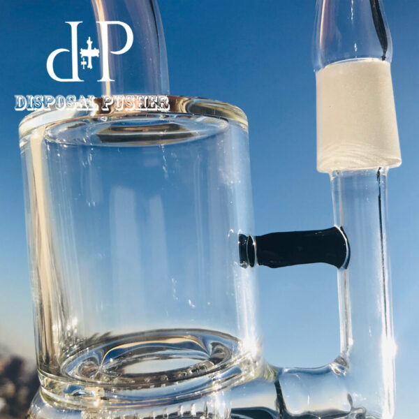 442 6.5" Unique Black color Function Well  Water Pipe Dab Rig With Percolator - Image 9