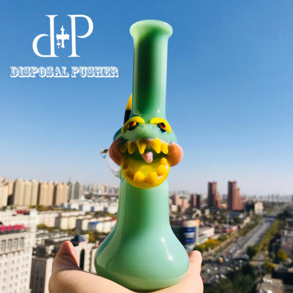 017MBY 7.5″ Unique Cute Angry Dragon Heady Art Water Pipe Dab Rig - Image 4