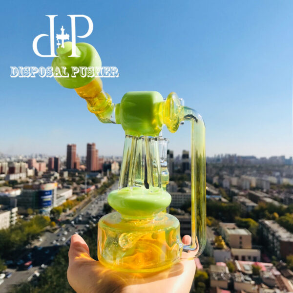 022 7″ Telescopic Triplex Unique Recycle Function Water Pipe Dab Rig - Image 4