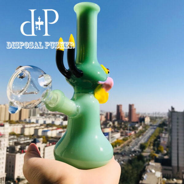 017MBY 7.5″ Unique Cute Angry Dragon Heady Art Water Pipe Dab Rig - Image 6