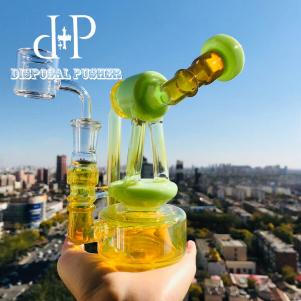 022 7″ Telescopic Triplex Unique Recycle Function Water Pipe Dab Rig - Image 6