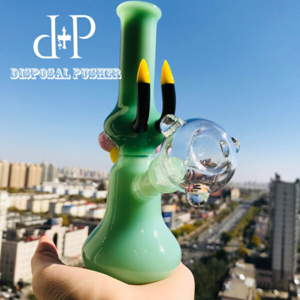 017MBY 7.5″ Unique Cute Angry Dragon Heady Art Water Pipe Dab Rig - Image 7