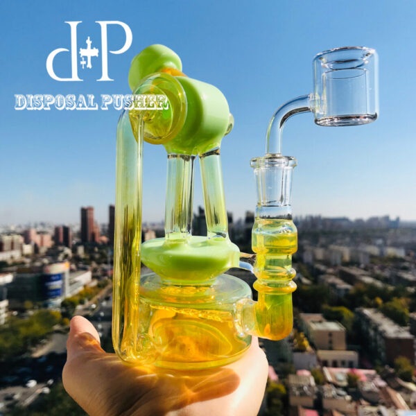 022 7″ Telescopic Triplex Unique Recycle Function Water Pipe Dab Rig - Image 8