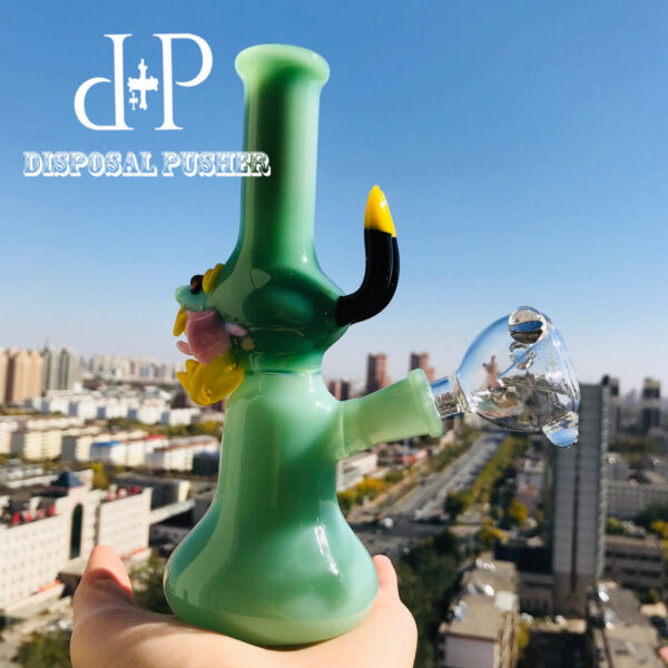 017MBY 7.5″ Unique Cute Angry Dragon Heady Art Water Pipe Dab Rig - Image 8